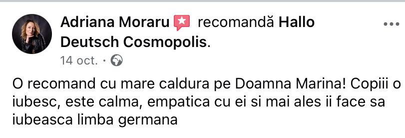 Recenzie Adriana Moraru