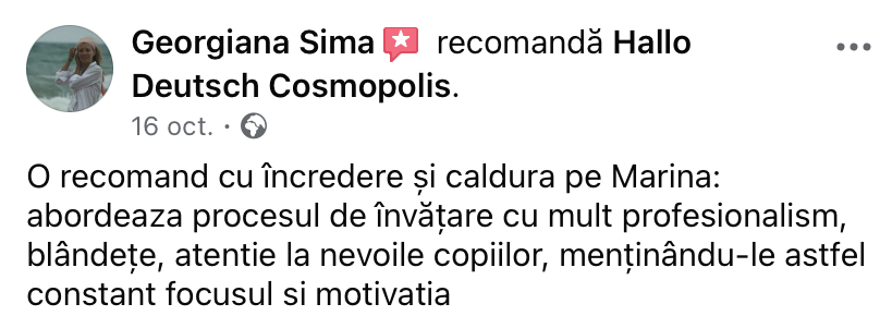 Recenzie Georgiana Sima
